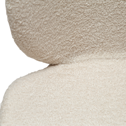 [var:Bezug=taubenfarben RPES Bouclé-Stoff mit schwarzen Beinen] CLOUD Stuhl