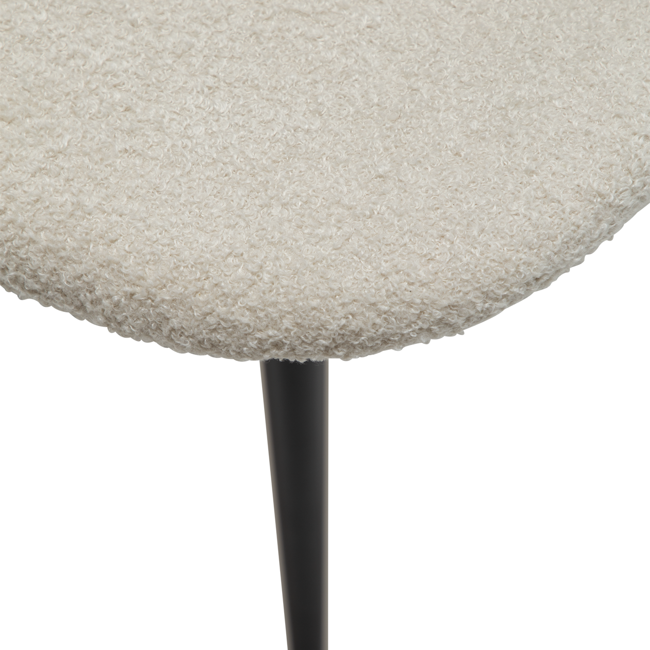 [var:Bezug=taubenfarben RPES Bouclé-Stoff mit schwarzen Beinen] CLOUD Stuhl