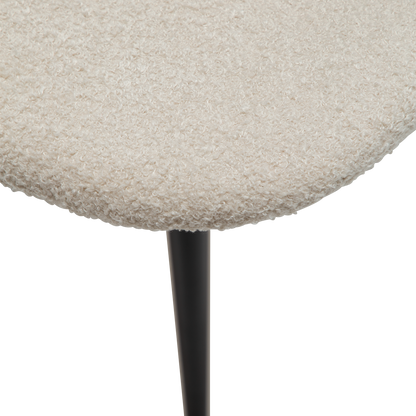 [var:Bezug=taubenfarben RPES Bouclé-Stoff mit schwarzen Beinen] CLOUD Stuhl