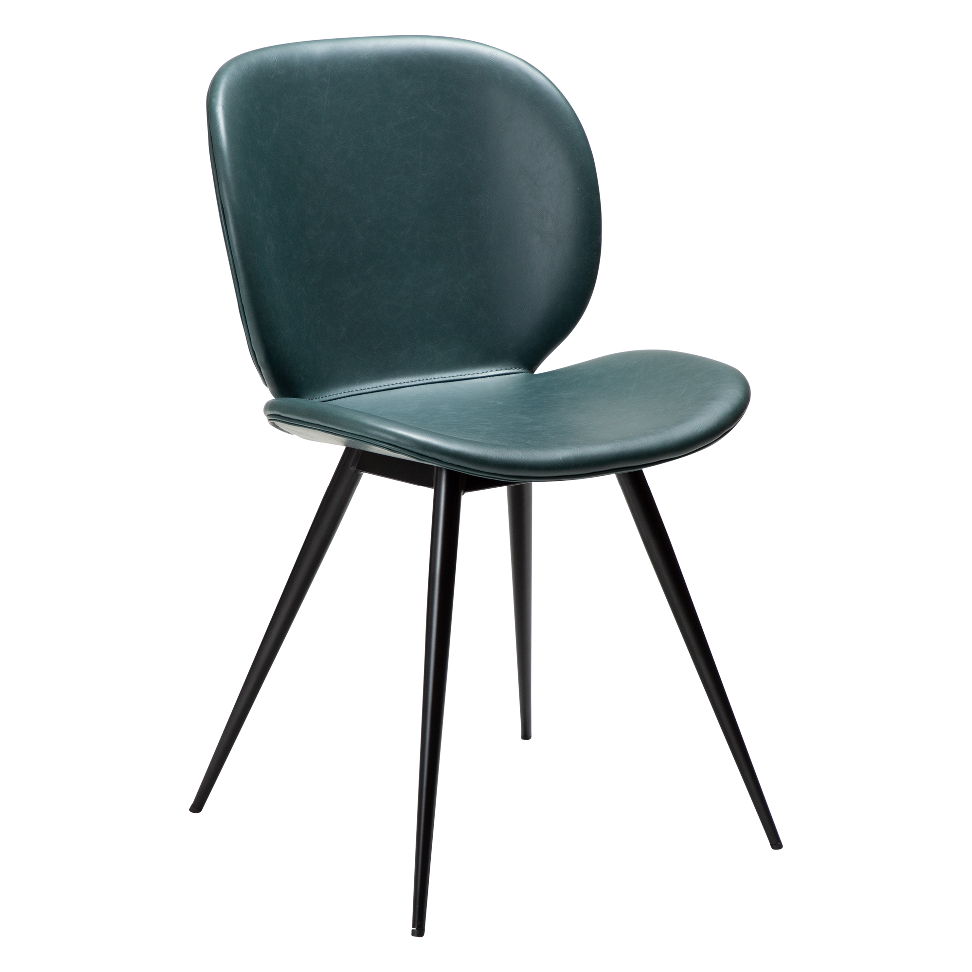 [var:Bezug=Grüne Giebel Kunstleder mit schwarzen Beinen] CLOUD Stuhl