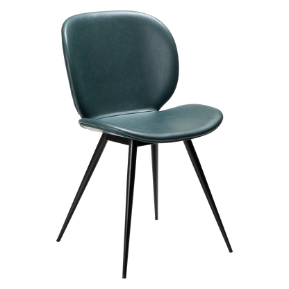 [var:Bezug=Grüne Giebel Kunstleder mit schwarzen Beinen] CLOUD Stuhl