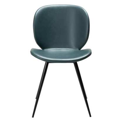 [var:Bezug=Grüne Giebel Kunstleder mit schwarzen Beinen] CLOUD Stuhl