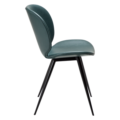 [var:Bezug=Grüne Giebel Kunstleder mit schwarzen Beinen] CLOUD Stuhl