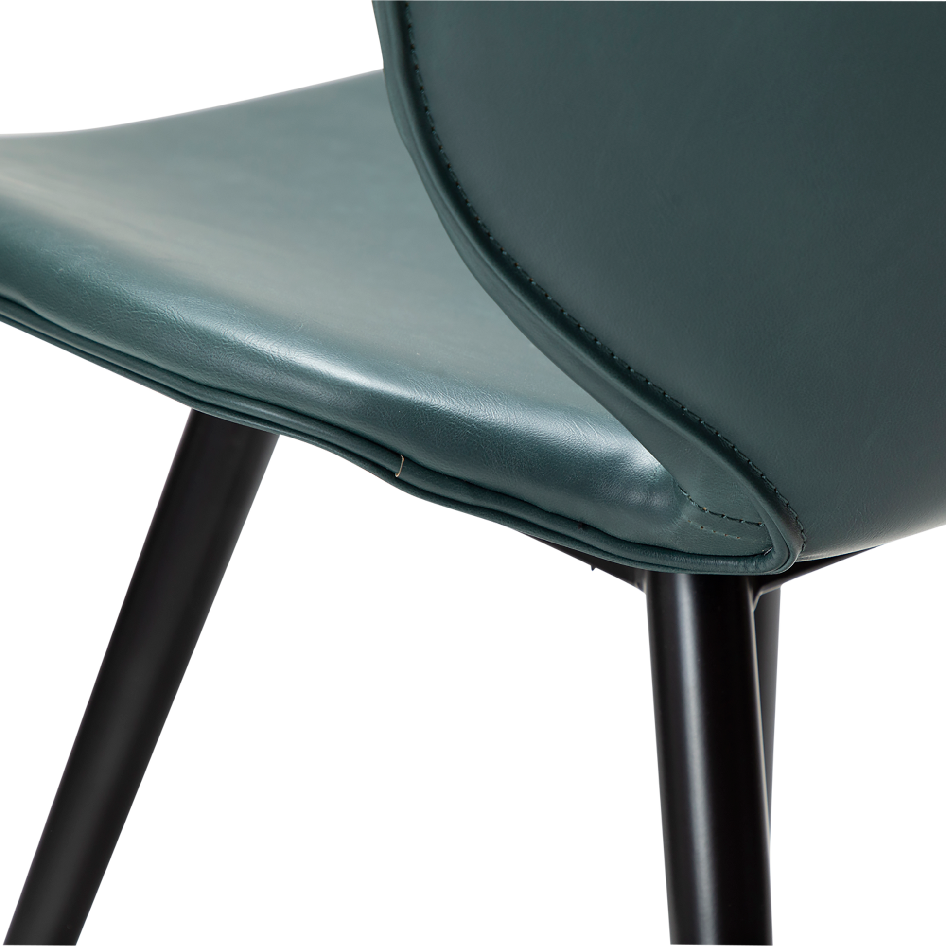 [var:Bezug=Grüne Giebel Kunstleder mit schwarzen Beinen] CLOUD Stuhl