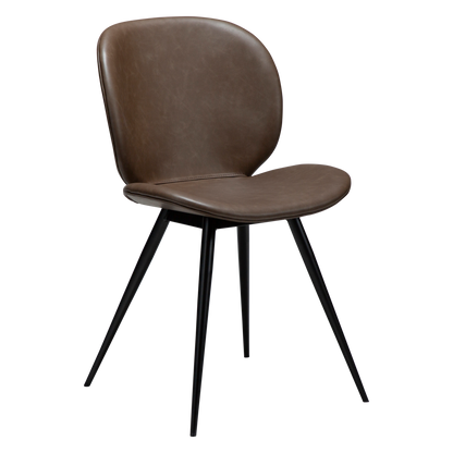 [var:Bezug=Majoran braunes Kunstleder mit schwarzen Beinen] CLOUD Stuhl