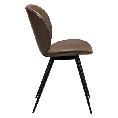 [var:Bezug=Majoran braunes Kunstleder mit schwarzen Beinen] CLOUD Stuhl