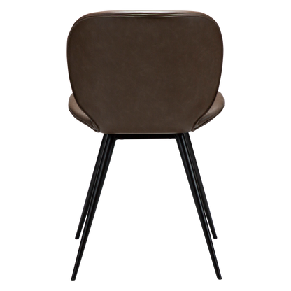 [var:Bezug=Majoran braunes Kunstleder mit schwarzen Beinen] CLOUD Stuhl