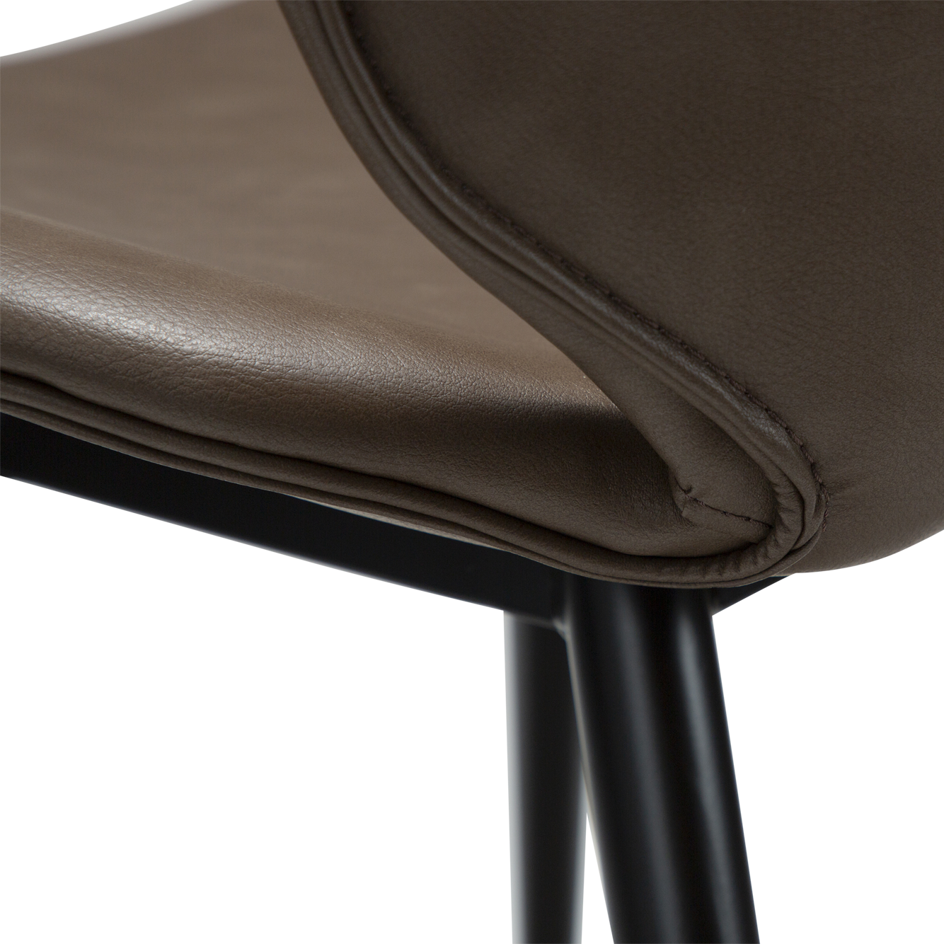 [var:Bezug=Majoran braunes Kunstleder mit schwarzen Beinen] CLOUD Stuhl