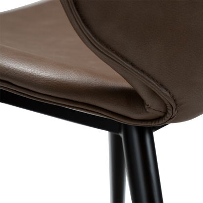 [var:Bezug=Majoran braunes Kunstleder mit schwarzen Beinen] CLOUD Stuhl