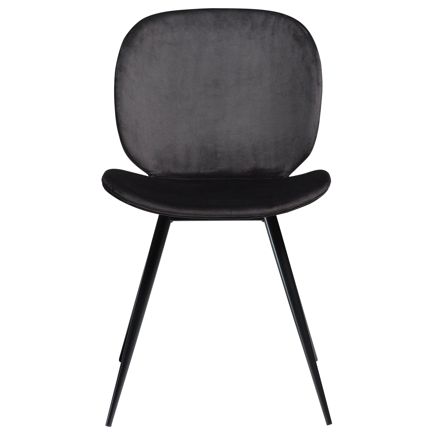 [var:Bezug=Meteoriten schwarzes Samt mit runden schwarzen Beinen] CLOUD Stuhl