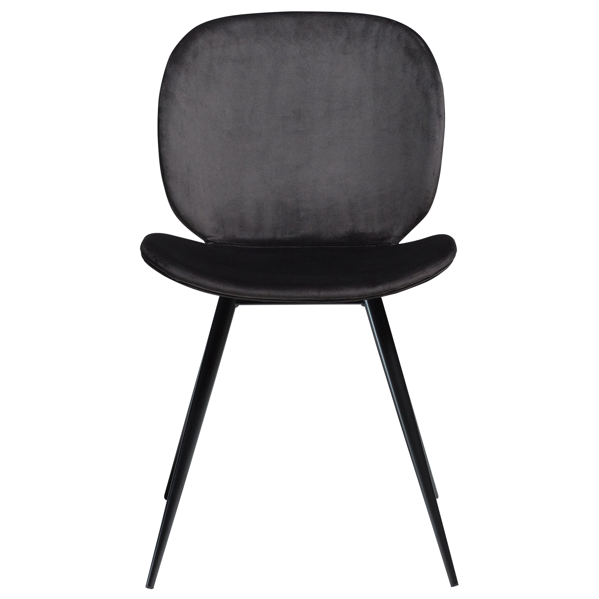 [var:Bezug=Meteoriten schwarzes Samt mit runden schwarzen Beinen] CLOUD Stuhl