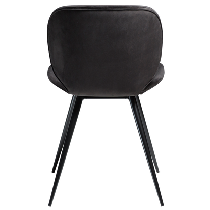 [var:Bezug=Meteoriten schwarzes Samt mit runden schwarzen Beinen] CLOUD Stuhl