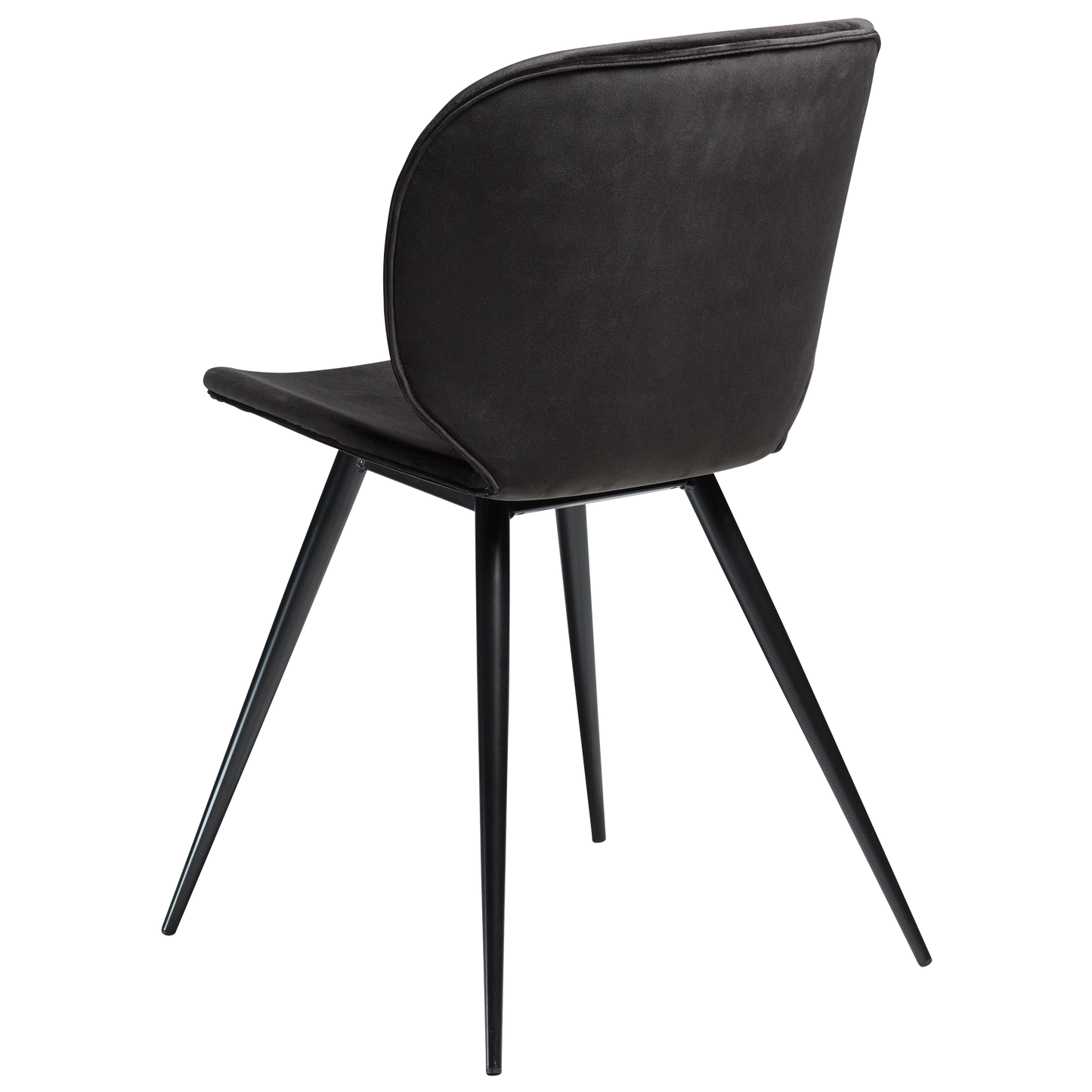 [var:Bezug=Meteoriten schwarzes Samt mit runden schwarzen Beinen] CLOUD Stuhl