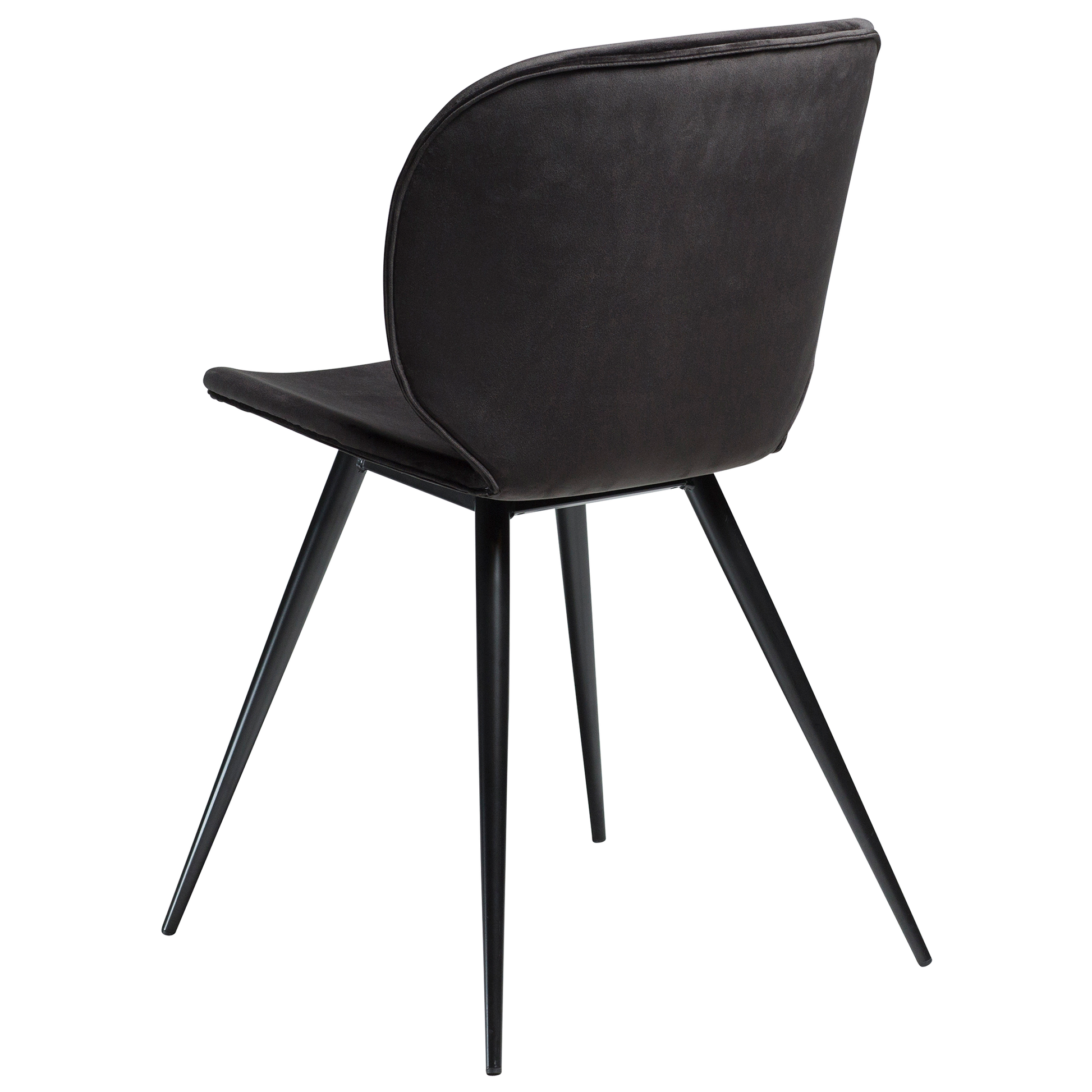 [var:Bezug=Meteoriten schwarzes Samt mit runden schwarzen Beinen] CLOUD Stuhl