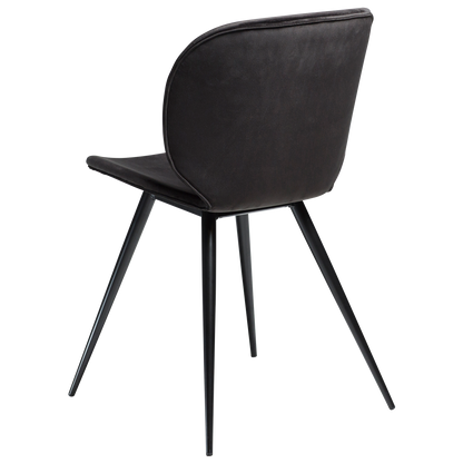 [var:Bezug=Meteoriten schwarzes Samt mit runden schwarzen Beinen] CLOUD Stuhl