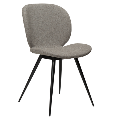 [var:Bezug=Kieselfarbener Bouclé-Stoff mit schwarzen Beinen] CLOUD Stuhl
