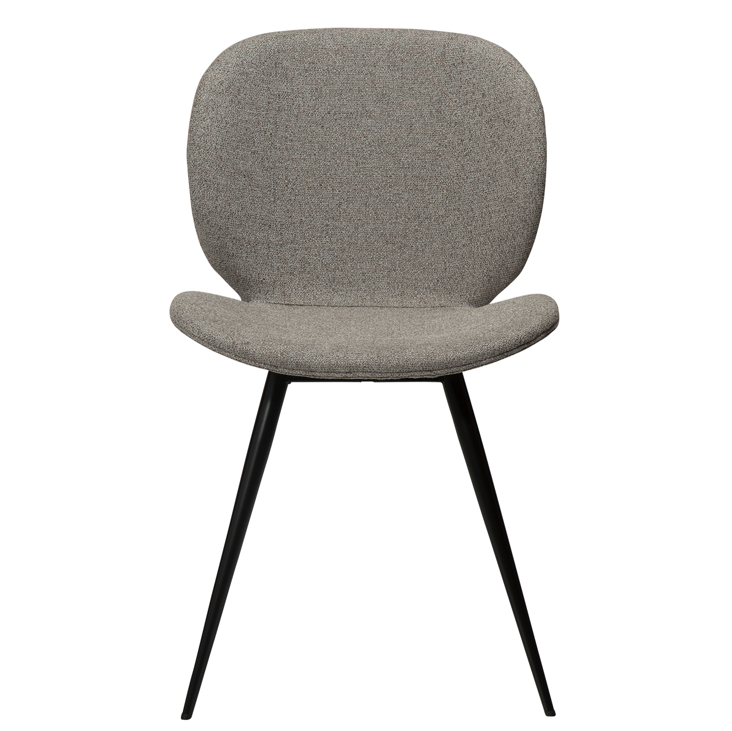 [var:Bezug=Kieselfarbener Bouclé-Stoff mit schwarzen Beinen] CLOUD Stuhl