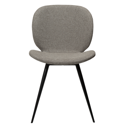 [var:Bezug=Kieselfarbener Bouclé-Stoff mit schwarzen Beinen] CLOUD Stuhl