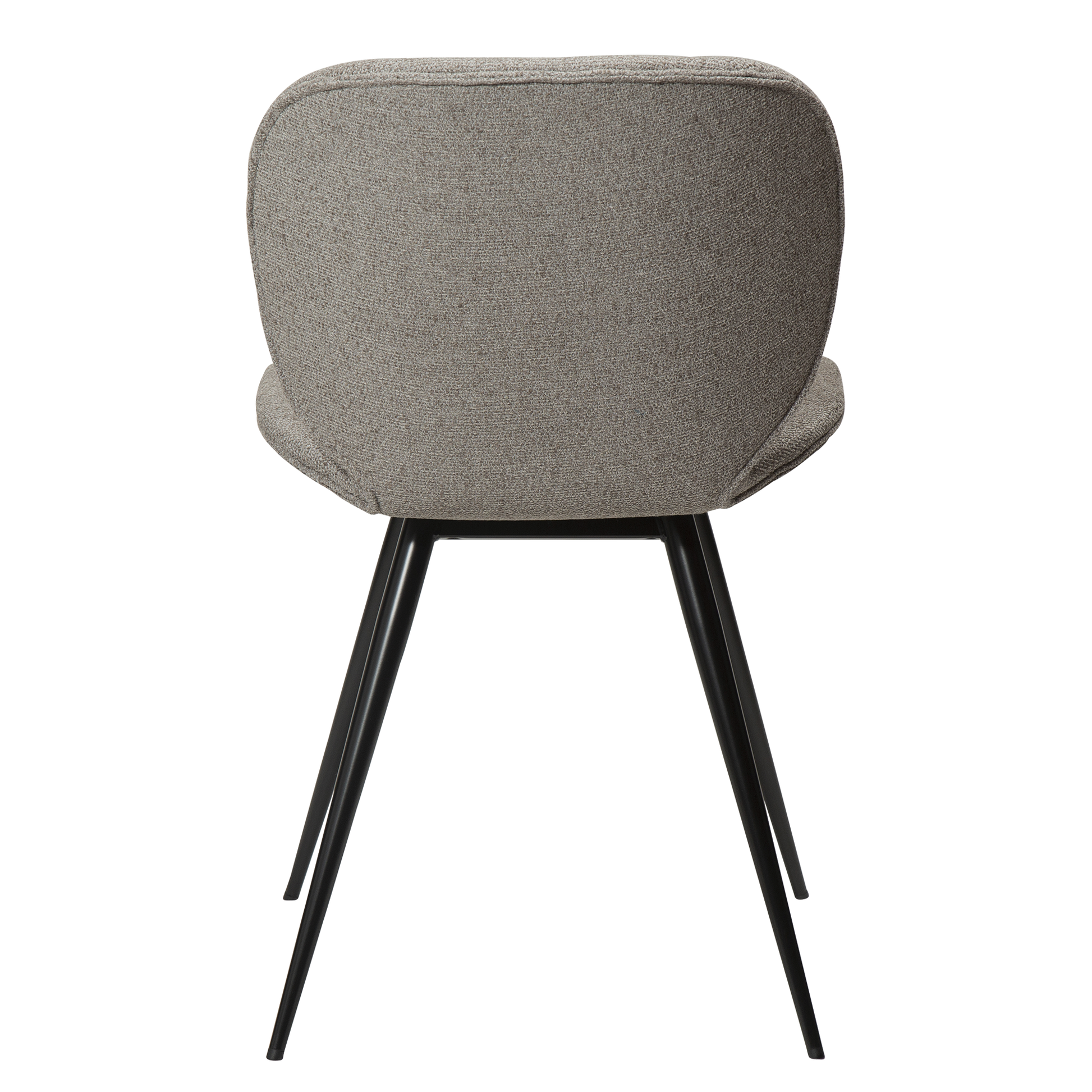 [var:Bezug=Kieselfarbener Bouclé-Stoff mit schwarzen Beinen] CLOUD Stuhl