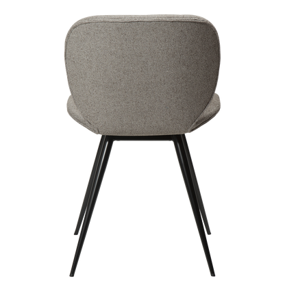 [var:Bezug=Kieselfarbener Bouclé-Stoff mit schwarzen Beinen] CLOUD Stuhl
