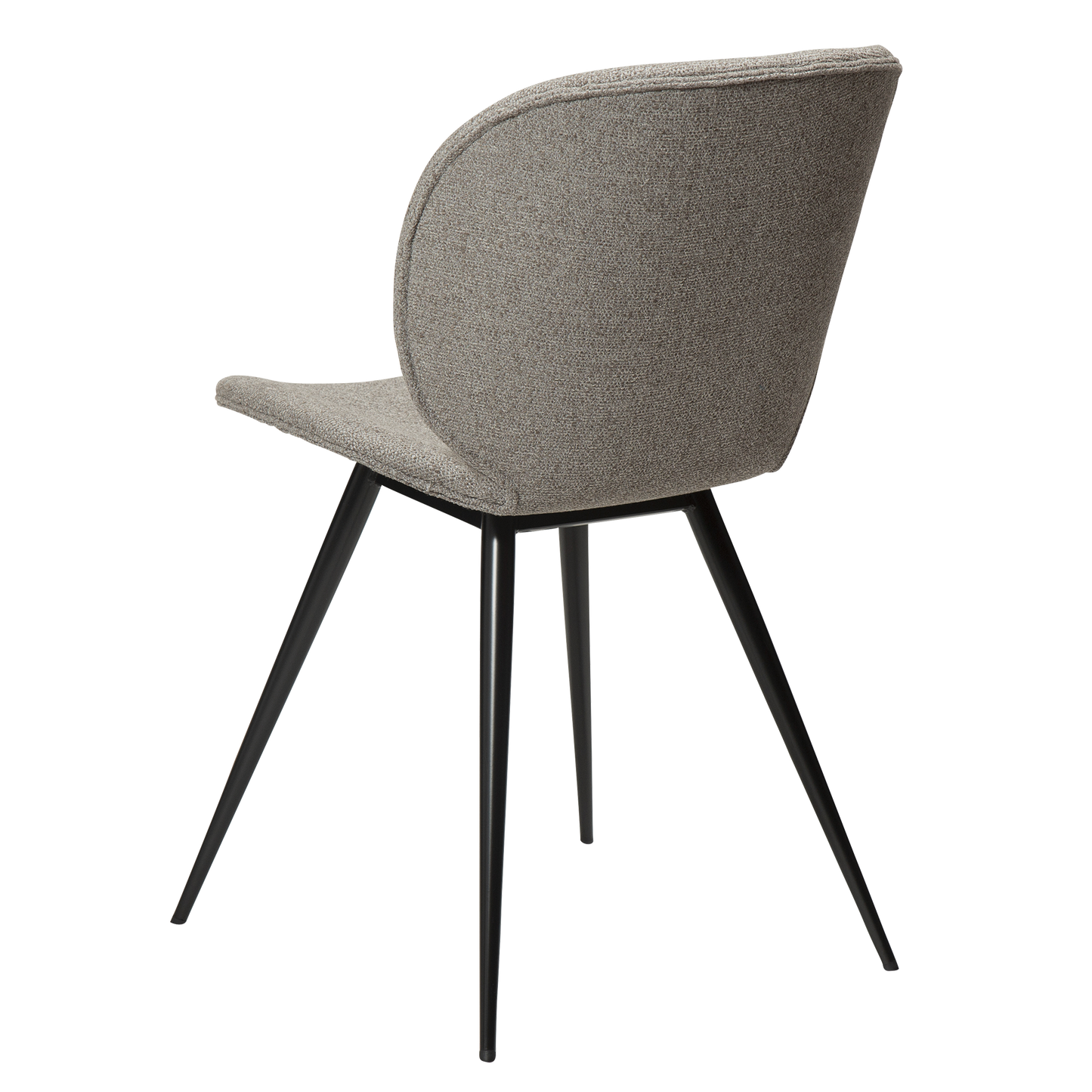 [var:Bezug=Kieselfarbener Bouclé-Stoff mit schwarzen Beinen] CLOUD Stuhl