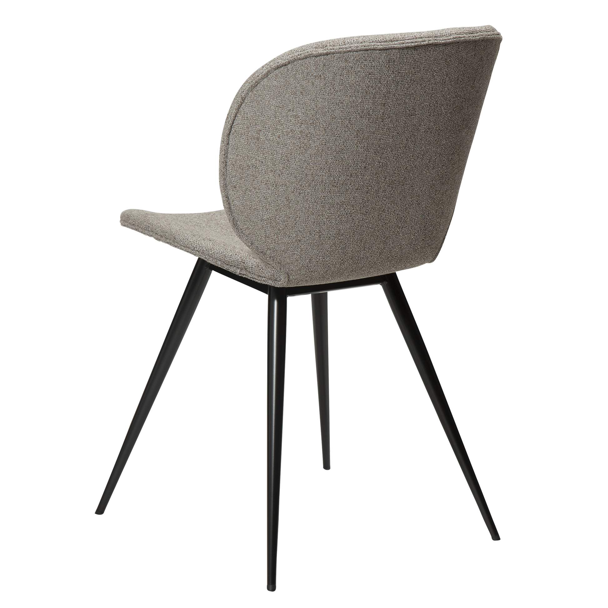 [var:Bezug=Kieselfarbener Bouclé-Stoff mit schwarzen Beinen] CLOUD Stuhl
