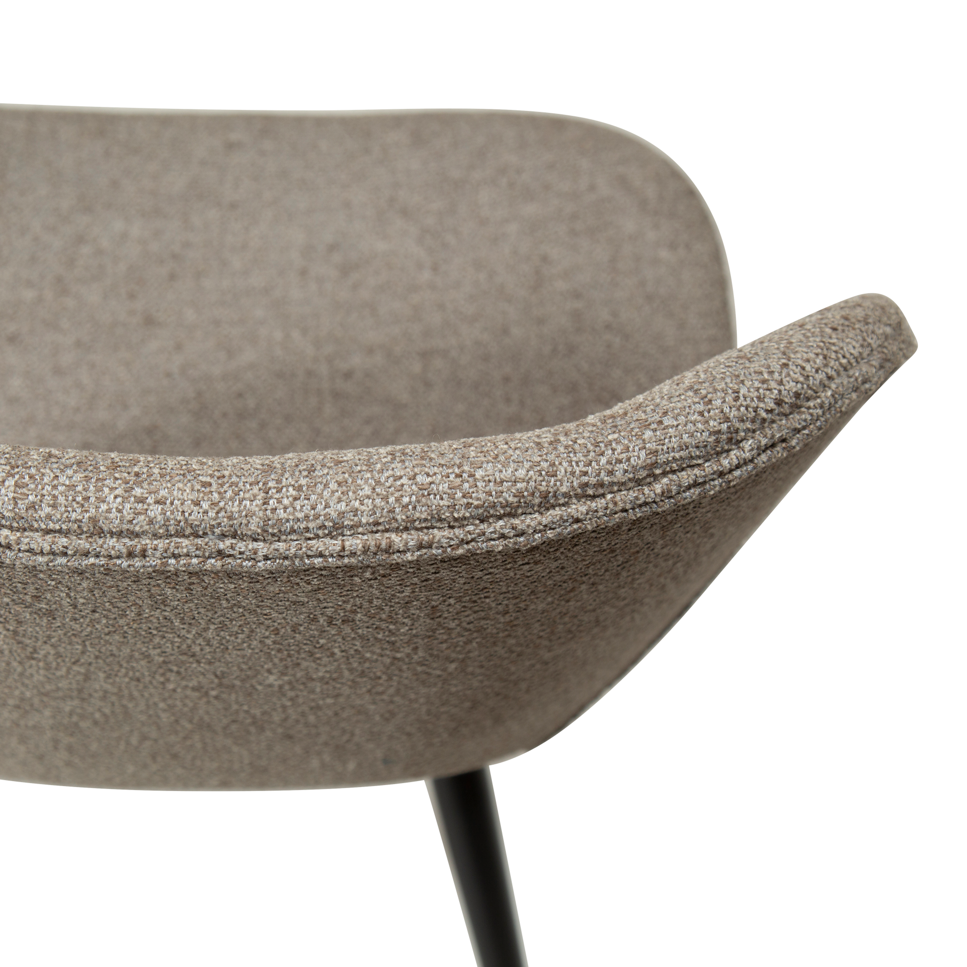 [var:Bezug=Kieselfarbener Bouclé-Stoff mit schwarzen Beinen] CLOUD Stuhl