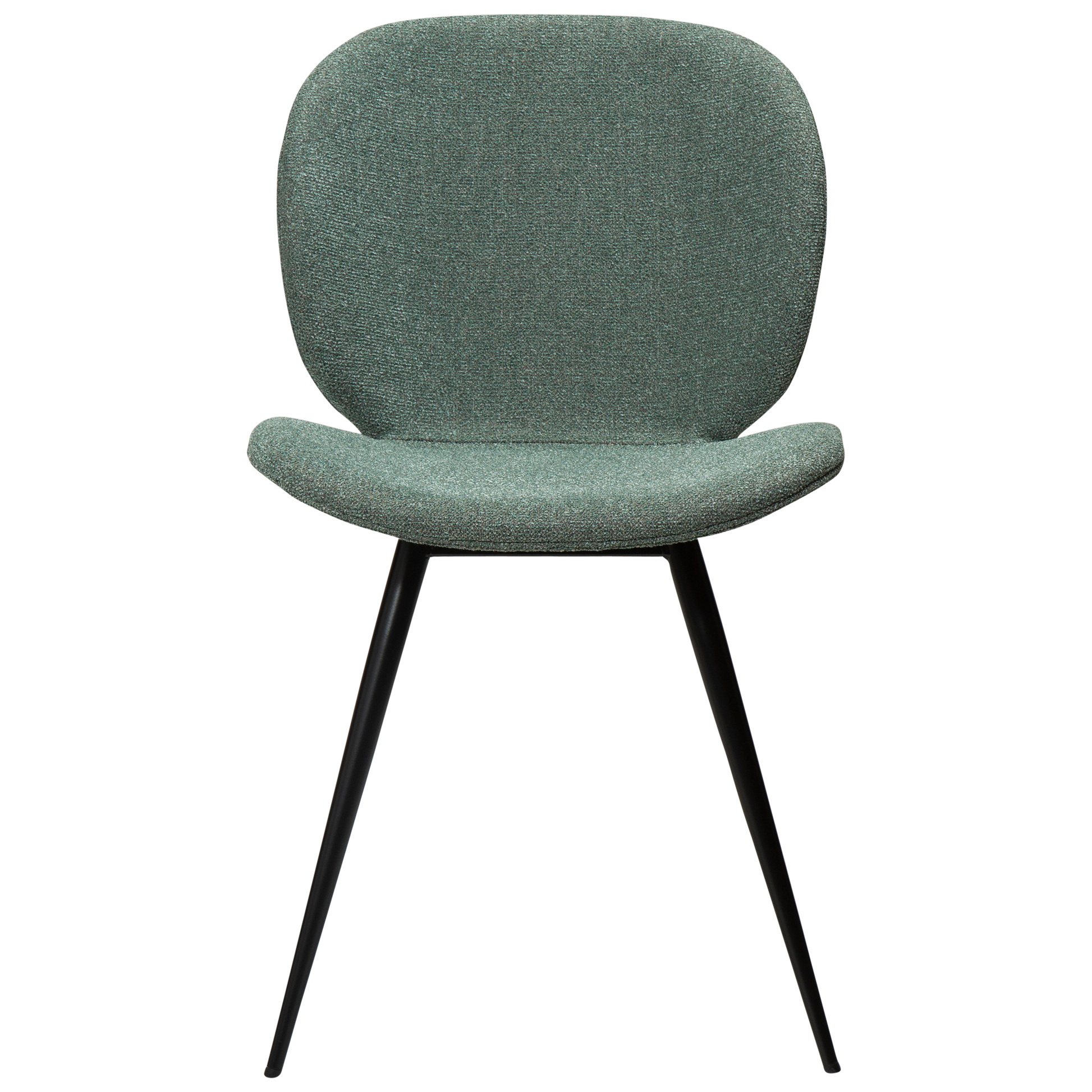 [var:Bezug=Kieselgrüner Bouclé-Stoff mit schwarzen Beinen] CLOUD Stuhl