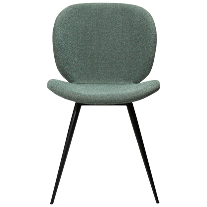 [var:Bezug=Kieselgrüner Bouclé-Stoff mit schwarzen Beinen] CLOUD Stuhl