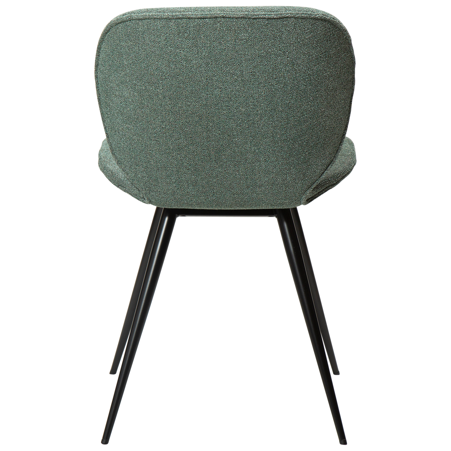 [var:Bezug=Kieselgrüner Bouclé-Stoff mit schwarzen Beinen] CLOUD Stuhl