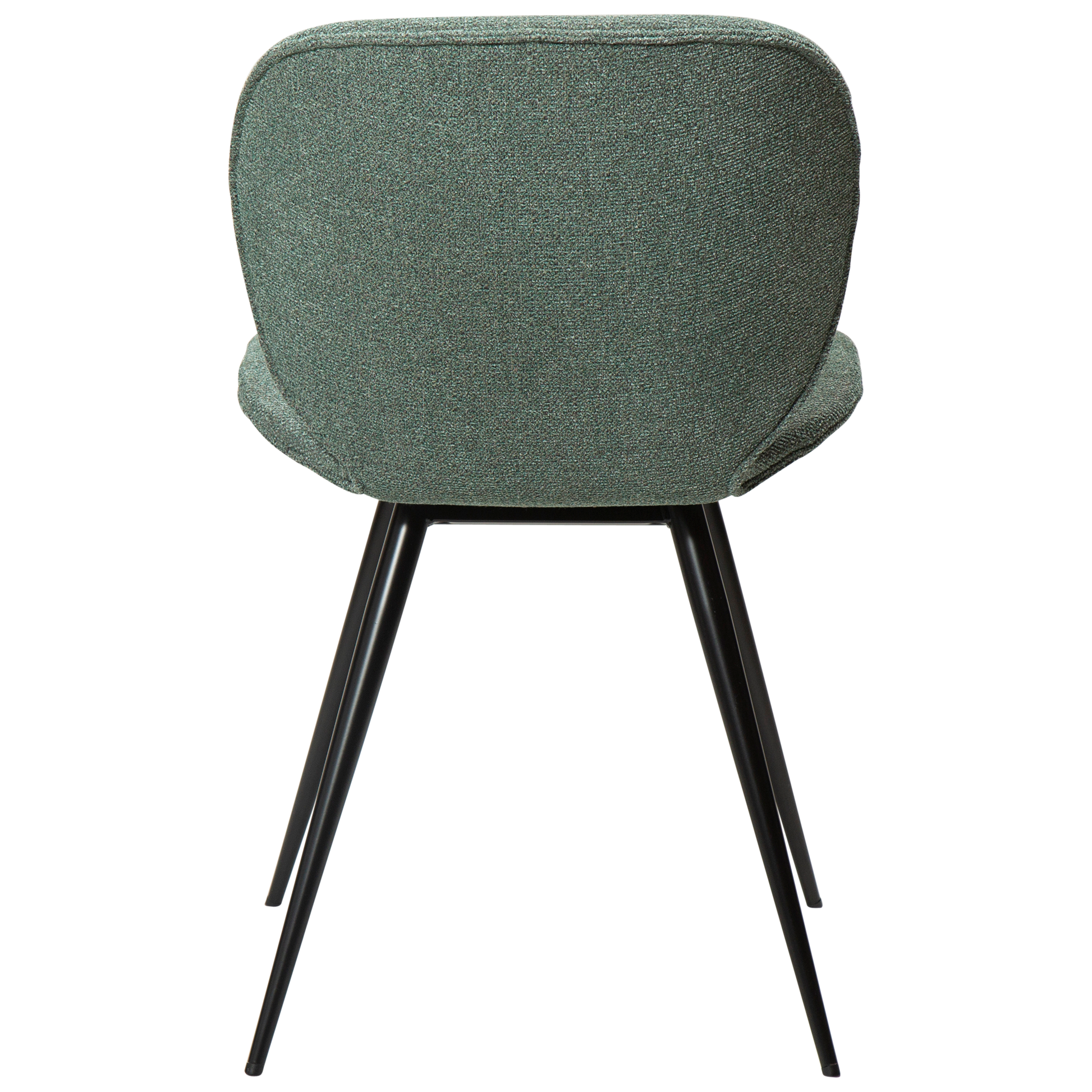 [var:Bezug=Kieselgrüner Bouclé-Stoff mit schwarzen Beinen] CLOUD Stuhl
