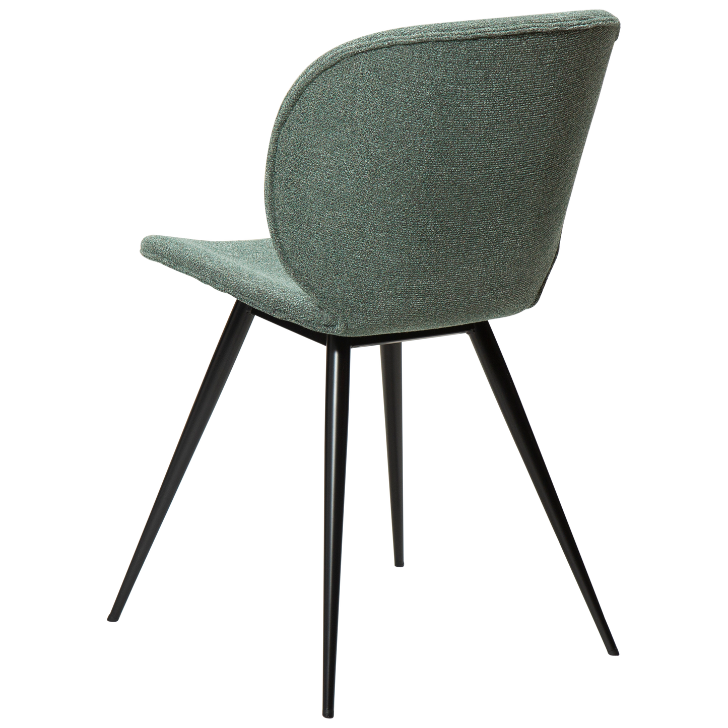 [var:Bezug=Kieselgrüner Bouclé-Stoff mit schwarzen Beinen] CLOUD Stuhl