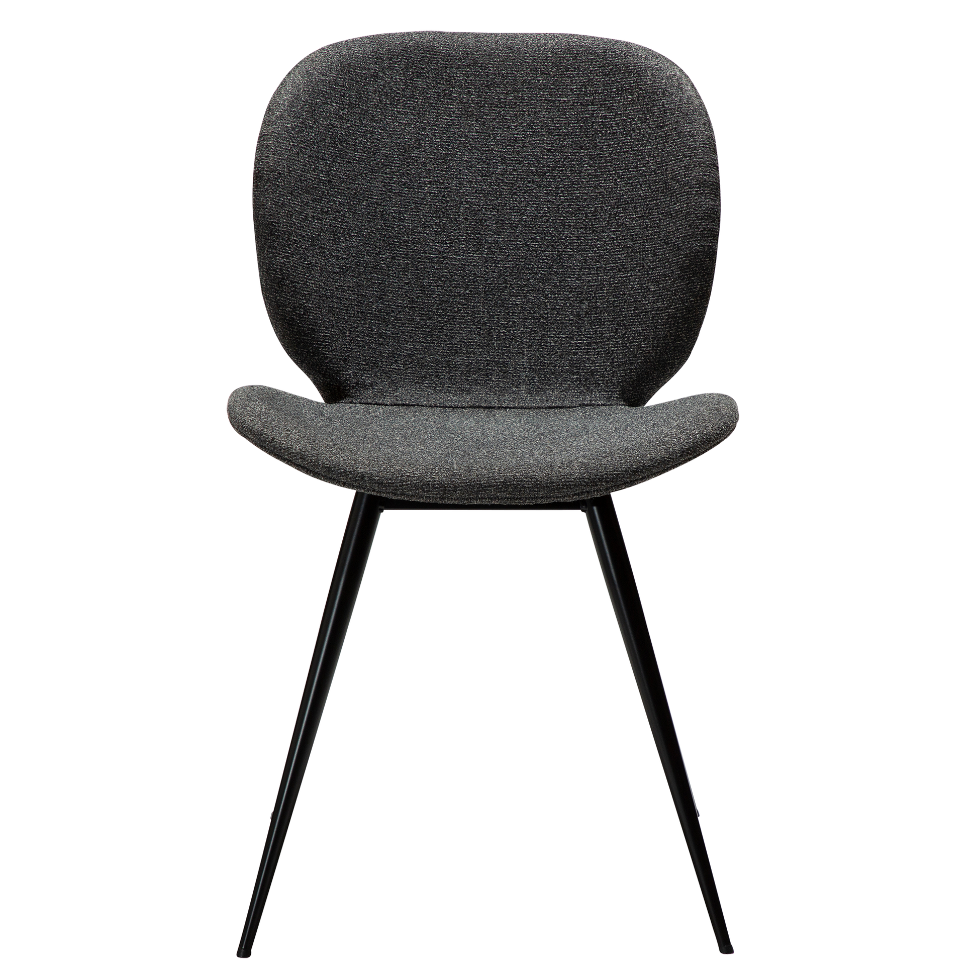 [var:Bezug=Kieselgrauer Bouclé-Stoff mit schwarzen Beinen] CLOUD Stuhl