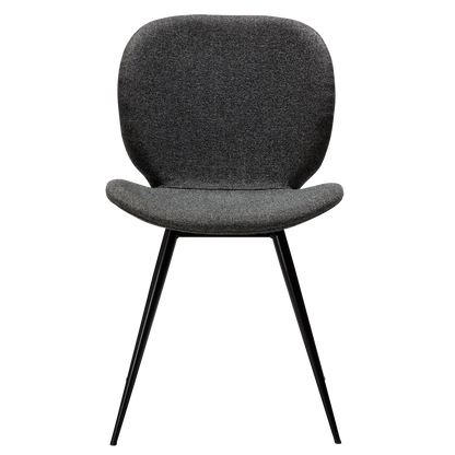 [var:Bezug=Kieselgrauer Bouclé-Stoff mit schwarzen Beinen] CLOUD Stuhl
