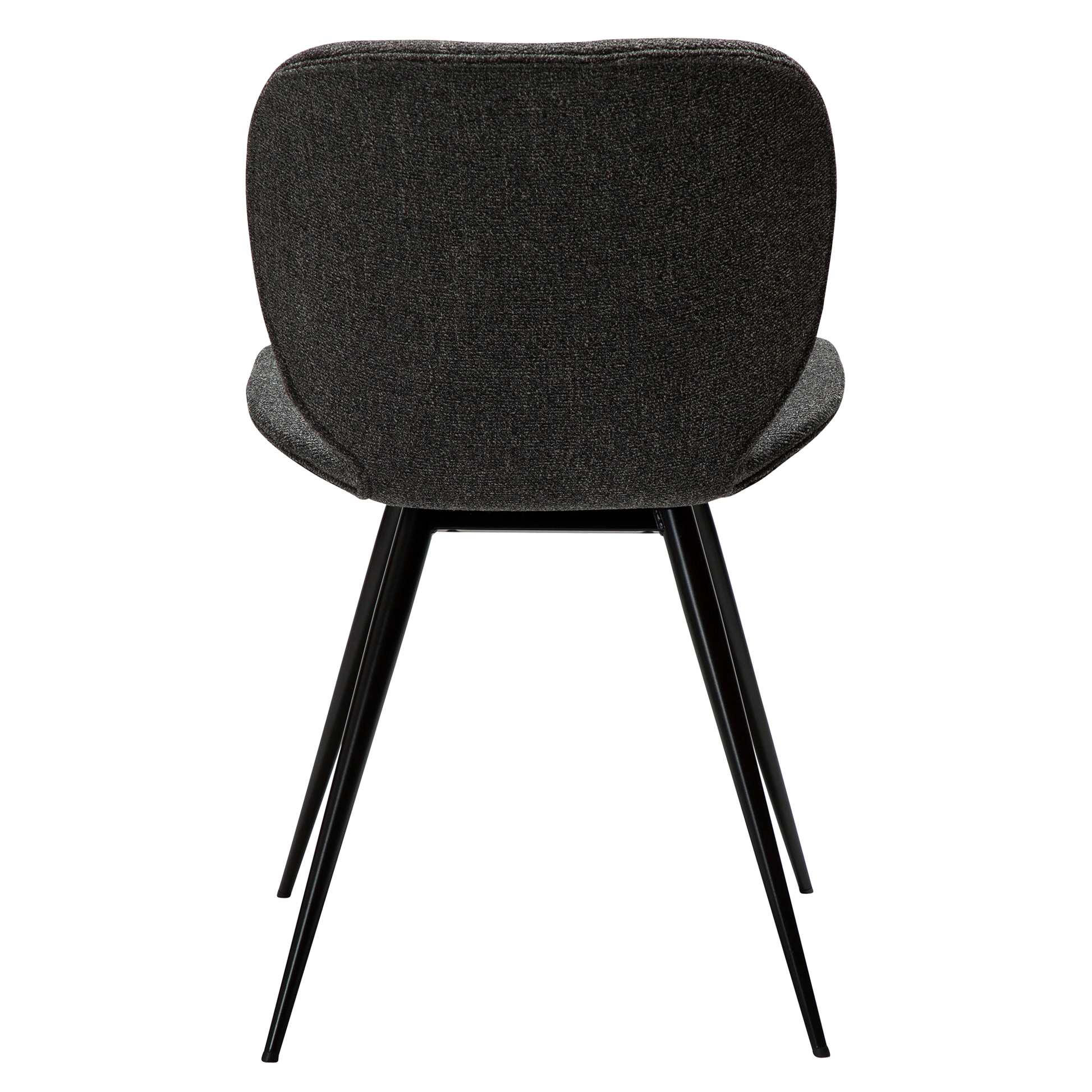 [var:Bezug=Kieselgrauer Bouclé-Stoff mit schwarzen Beinen] CLOUD Stuhl