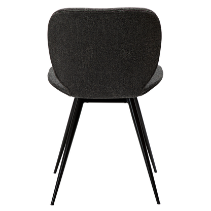 [var:Bezug=Kieselgrauer Bouclé-Stoff mit schwarzen Beinen] CLOUD Stuhl