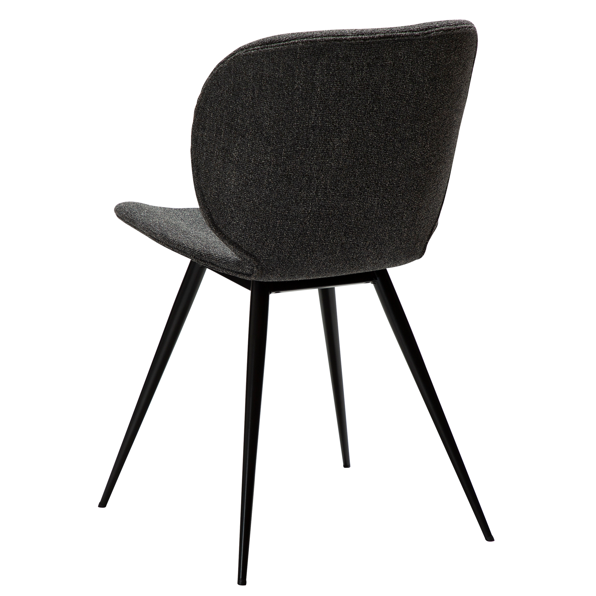 [var:Bezug=Kieselgrauer Bouclé-Stoff mit schwarzen Beinen] CLOUD Stuhl