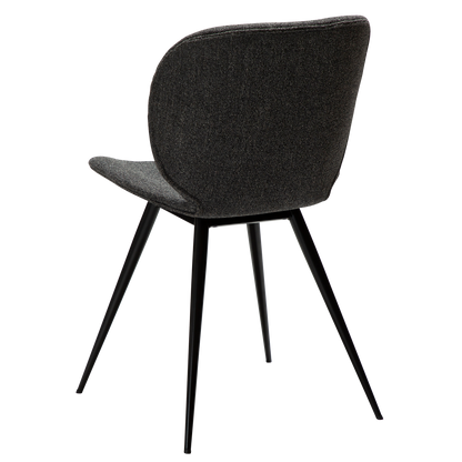 [var:Bezug=Kieselgrauer Bouclé-Stoff mit schwarzen Beinen] CLOUD Stuhl
