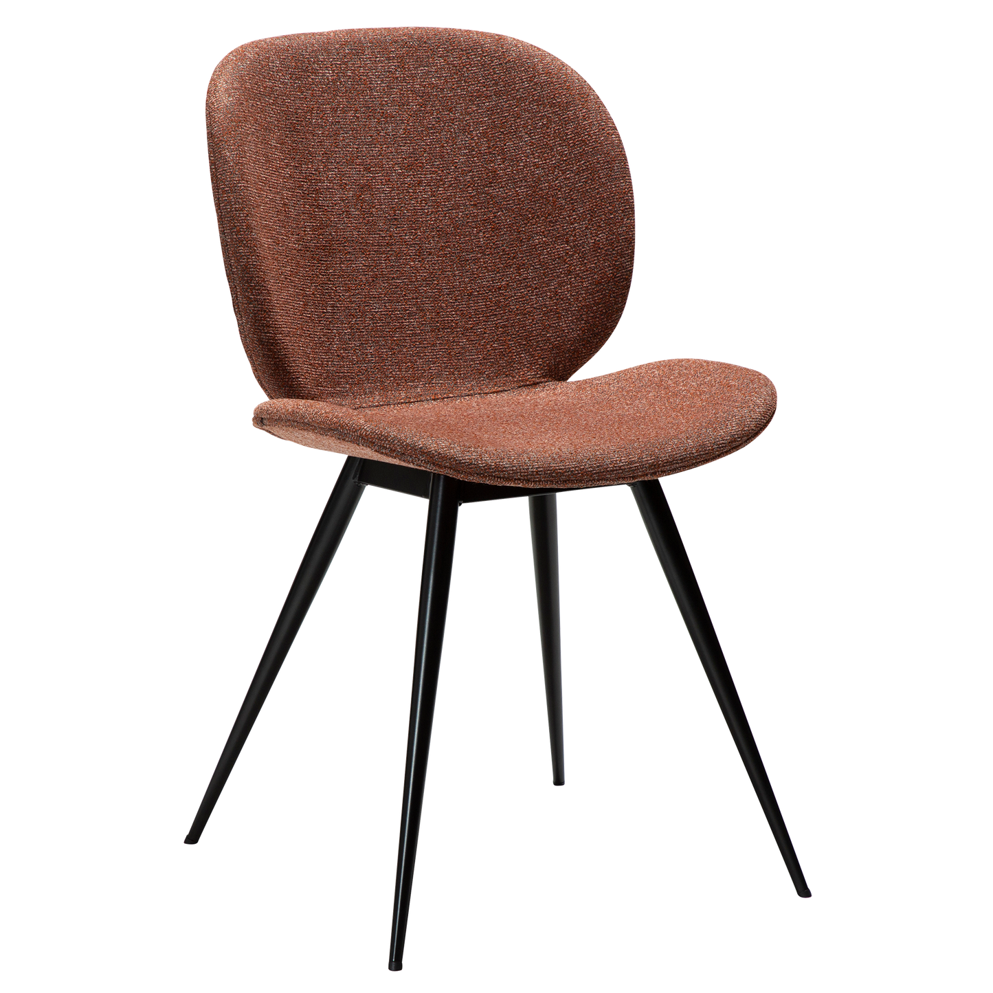 [var:Bezug=Kieselschwarzer Bouclé-Stoff mit schwarzen Beinen] CLOUD Stuhl