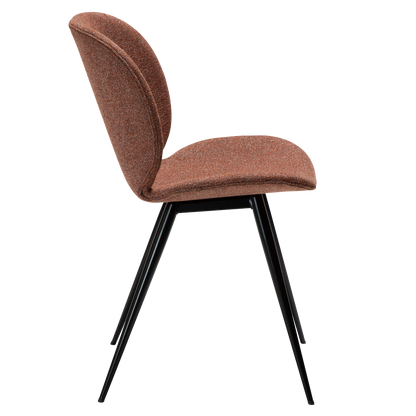 [var:Bezug=Kieselschwarzer Bouclé-Stoff mit schwarzen Beinen] CLOUD Stuhl