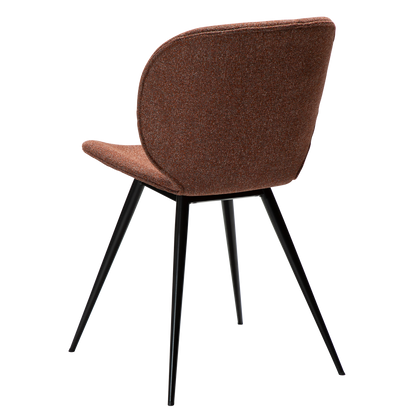 [var:Bezug=Kieselschwarzer Bouclé-Stoff mit schwarzen Beinen] CLOUD Stuhl