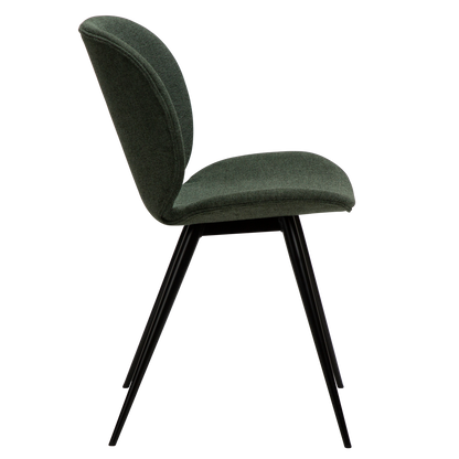 [var:Bezug=Salbeigrüner Stoff mit schwarzen Beinen] CLOUD Stuhl