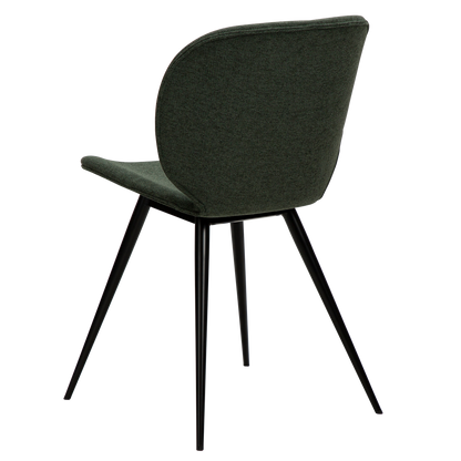 [var:Bezug=Salbeigrüner Stoff mit schwarzen Beinen] CLOUD Stuhl