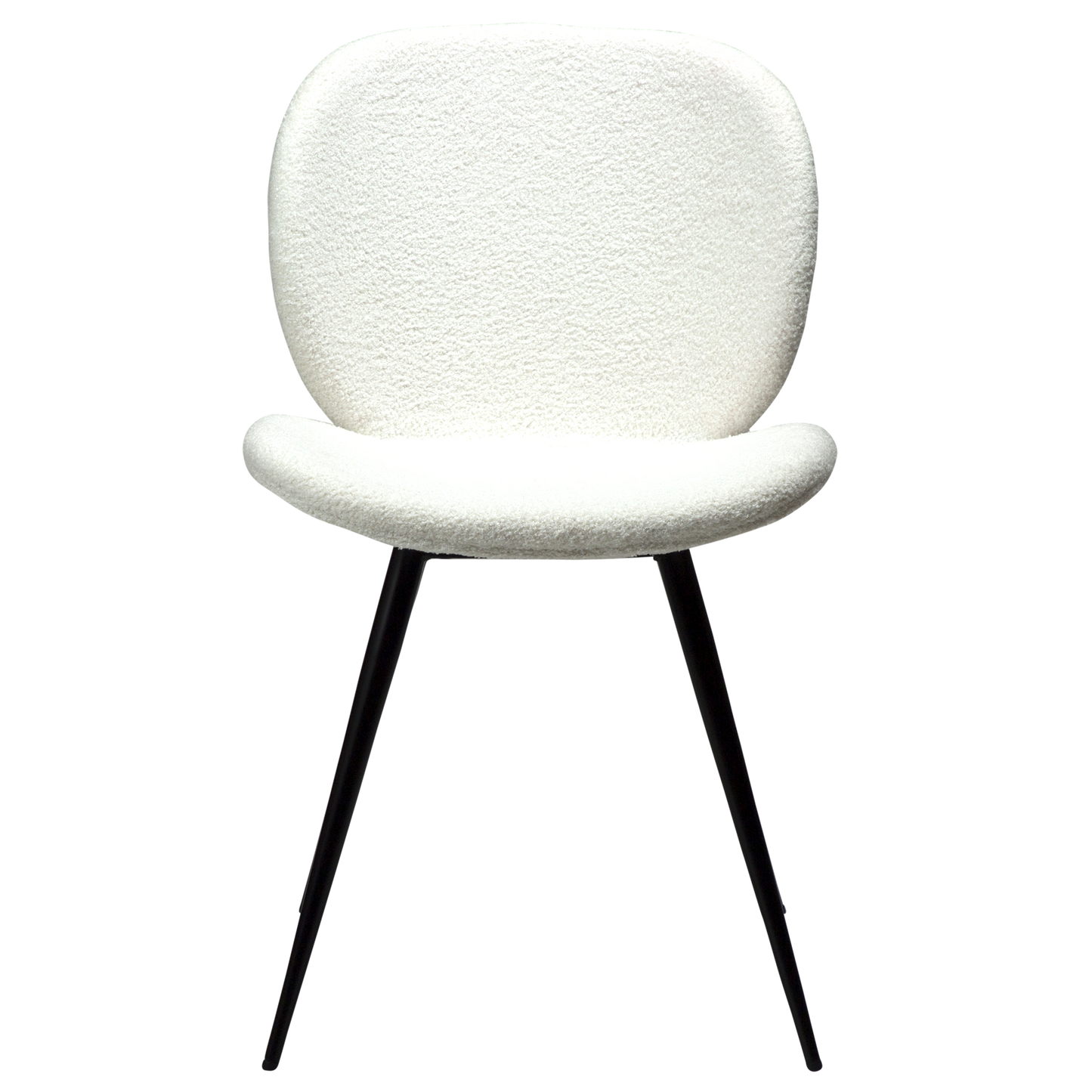 [var:Bezug=Schnee RPES Bouclé-Stoff mit schwarzen Beinen] CLOUD Stuhl