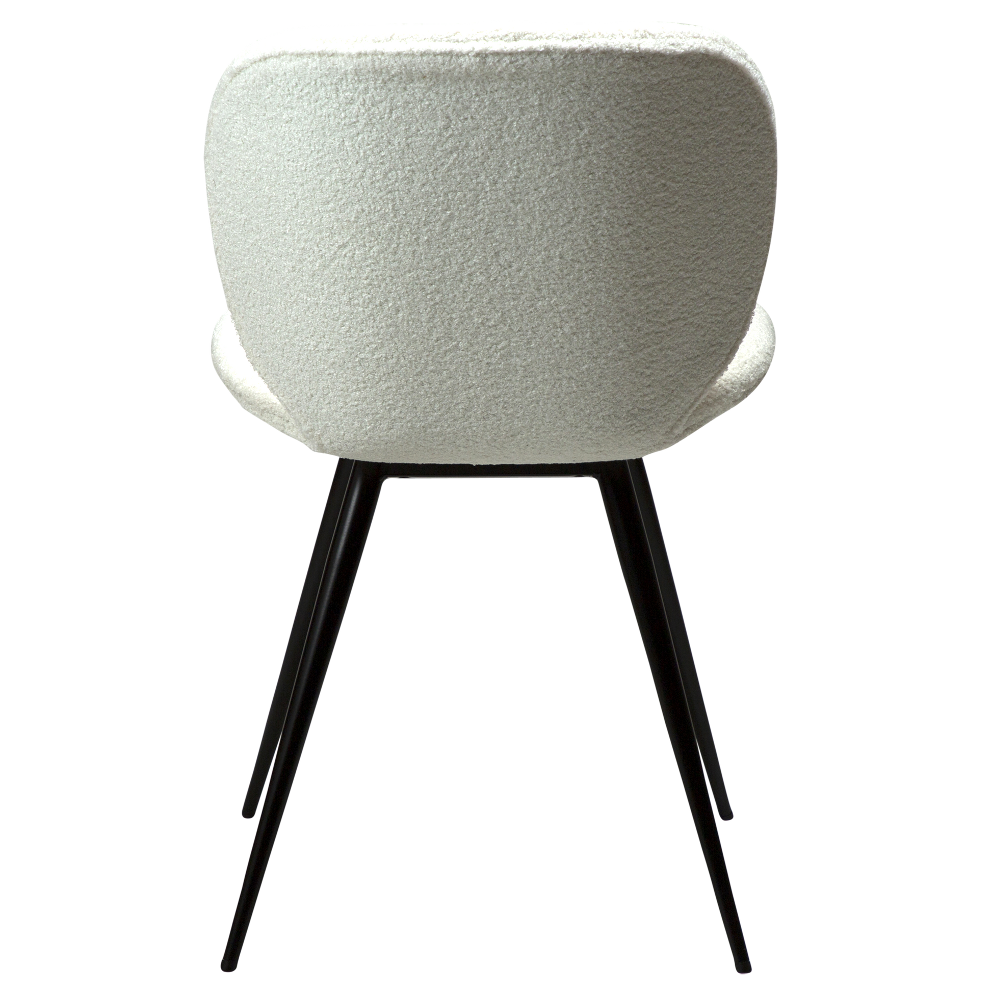[var:Bezug=Schnee RPES Bouclé-Stoff mit schwarzen Beinen] CLOUD Stuhl