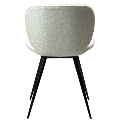 [var:Bezug=Schnee RPES Bouclé-Stoff mit schwarzen Beinen] CLOUD Stuhl