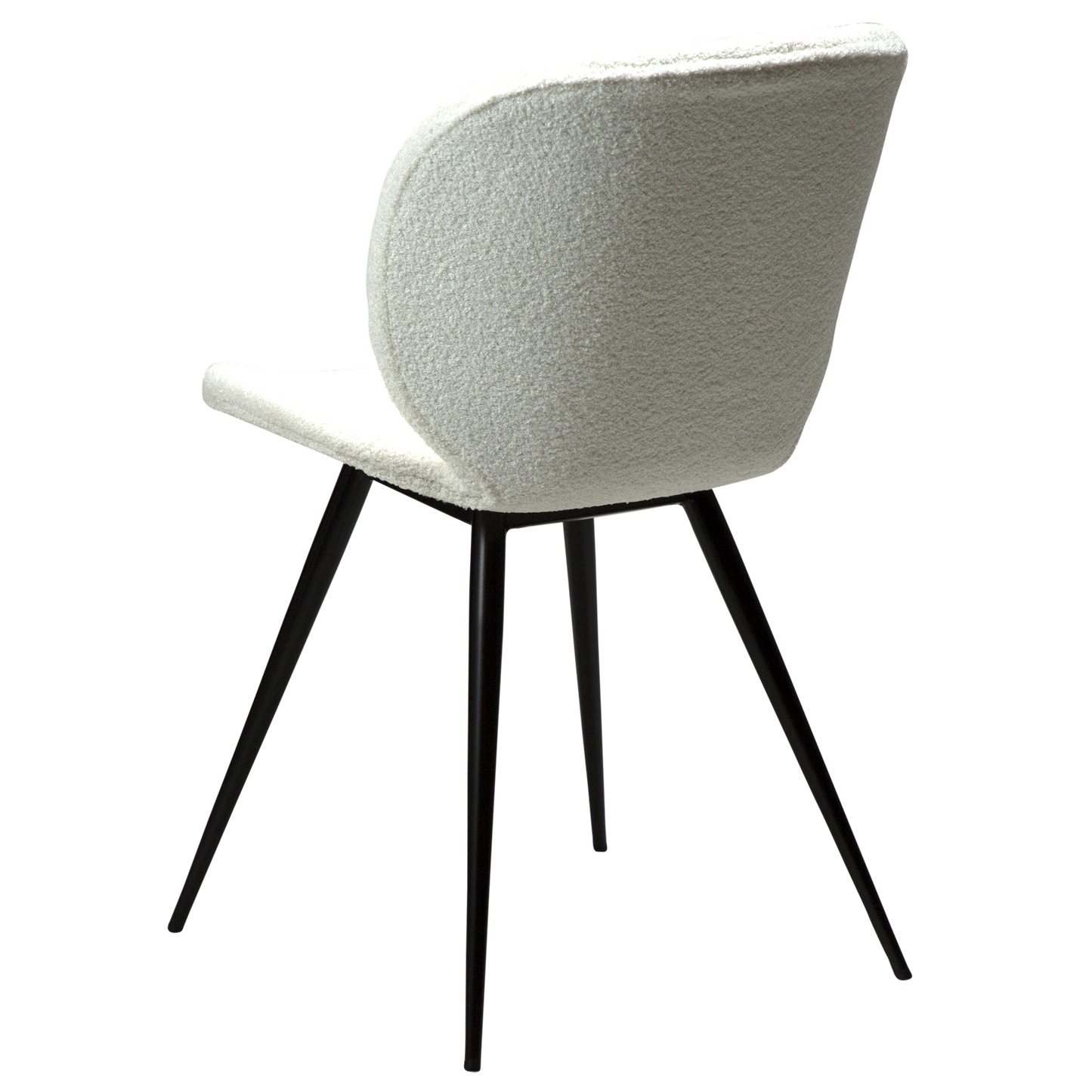 [var:Bezug=Schnee RPES Bouclé-Stoff mit schwarzen Beinen] CLOUD Stuhl