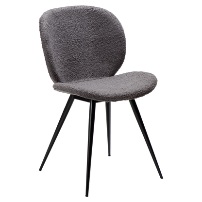 [var:Bezug=Stone RPES Bouclé-Stoff mit schwarzen Beinen] CLOUD Stuhl