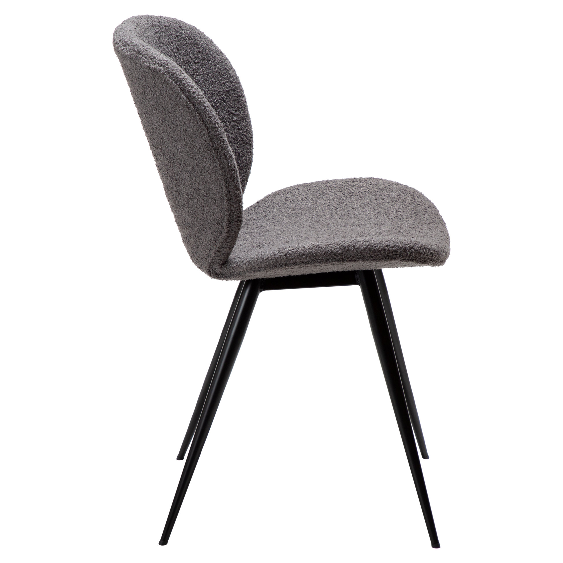 [var:Bezug=Stone RPES Bouclé-Stoff mit schwarzen Beinen] CLOUD Stuhl