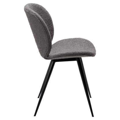 [var:Bezug=Stone RPES Bouclé-Stoff mit schwarzen Beinen] CLOUD Stuhl